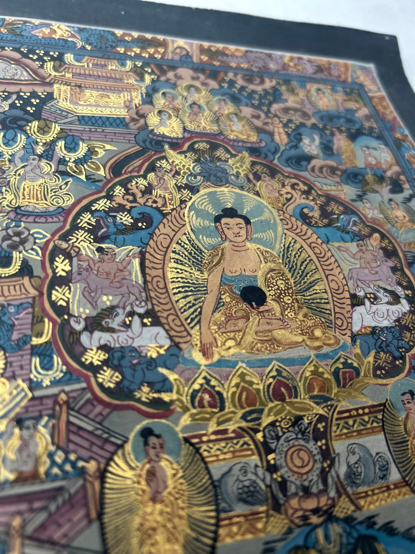Buddha's Life Story Thangka: Artistic Journey of Enlightenment